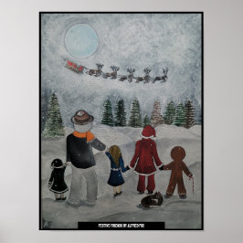 アルフレッド・フォックスによる「Festive Friends」絵画 ポスター