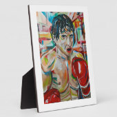 アルフレッド・フォックスによる「The Boxer」絵画 フォトプラーク (側面)