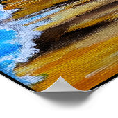 アルフレッド・フォックスのビーチの灯台絵画 ポスター (角)