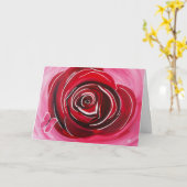 アルフレッド・フォックスの蝶とバラの絵 カード (黄色い花)