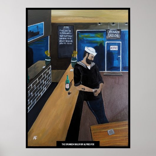 アルフレッド・フォックスの酔った船員の絵 ポスター (正面)