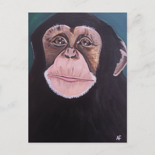 アルフレッド・フォックスの『森の守護者』絵画 ポストカード (正面)