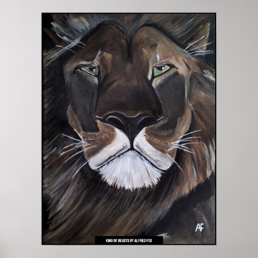 アルフレッド・フォックスの『獣の王』絵画 ポスター (正面)