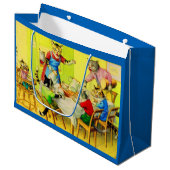 アルフレッド・マインツァー猫ディナー災害プリント ラージペーパーバッグ (正面アングル)