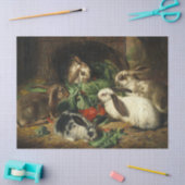 アルフレッド・リチャールによるウサギたちの幸福な家族 薄葉紙 (クラフト)