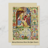 アルフレッドCrispin著ヴィンテージのクリスマスの出生 シーズンカード (正面/裏面)