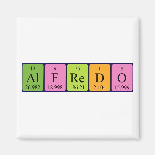 アルフレド周期表名磁石 マグネット (正面)