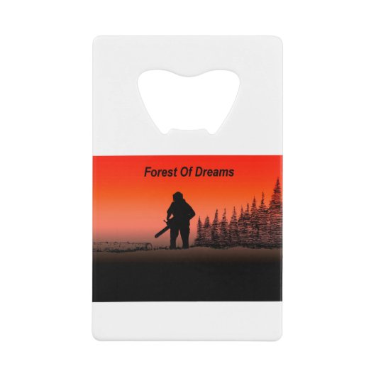 アルブアートアルボリスト樹木外科医チェーンソー風景 クレジットカード栓抜き (正面)