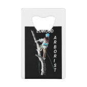 アルブアートアルボリスト樹木外科医チェーンソー風景 クレジットカード栓抜き (正面)