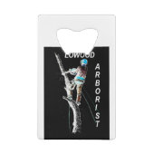 アルブアートアルボリスト樹木外科医チェーンソー風景 クレジットカード栓抜き (裏面)