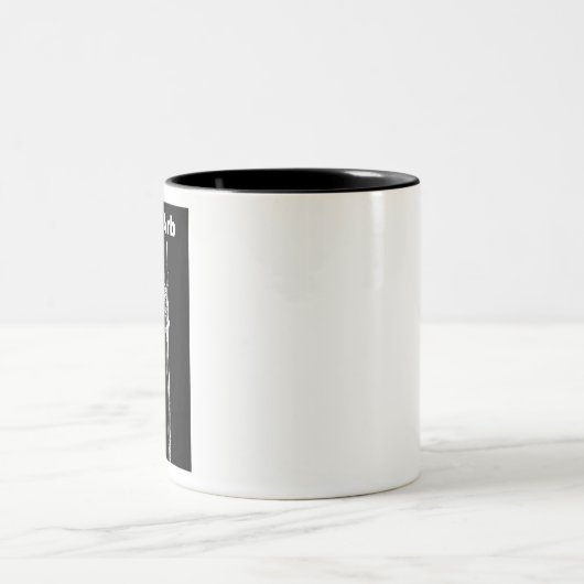 アルブアートアルボリスト樹木外科医チェーンソー風景 ツートーンマグカップ (中央)