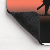 アルブアートアルボリスト樹木外科医チェーンソー風景 マウスパッド (コーナー)