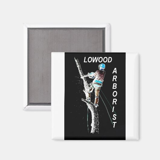 アルブアートアルボリスト樹木外科医チェーンソー風景 マグネット (正面/裏面)