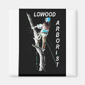 アルブアートアルボリスト樹木外科医チェーンソー風景 マグネット (正面)