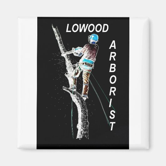 アルブアートアルボリスト樹木外科医チェーンソー風景 マグネット (正面)