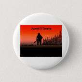 アルブアートアルボリスト樹木外科医チェーンソー風景 缶バッジ (正面)