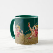 アルブエルヴィンテージ農業ファームピンアップガール マグカップ (正面左)