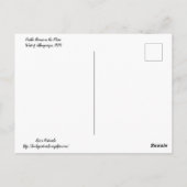 アルブケルケのメサ西のプエブロの家々、NM ポストカード (裏面)