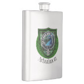 アルブトントスコティッシュクランタータンチェックとクレスト フラスク (右)