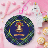 アルブトントタータンチェックパーソナライズされたクリスマス ペーパープレート (パーティー)