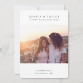 アルブフェイラのビーチ、ポルトガル 写真 保存日付 招待状 (裏面)