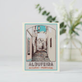 アルブフェイラオールドタウンイラストレーションアルガルヴポルトガル ポストカード (スタンド正面)