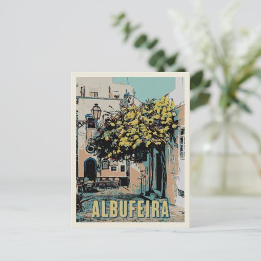 アルブフェイラオールドタウンピクトゥレクビューアルガルヴェ ポストカード (スタンド正面)
