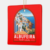 アルブフェイラポルトガルトラベルアートヴィンテージ セラミックオーナメント (左)