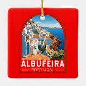 アルブフェイラポルトガルトラベルアートヴィンテージ セラミックオーナメント (裏面)