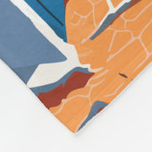 アルブフェイラポルトガルトラベルアートヴィンテージ フリースブランケット (角)