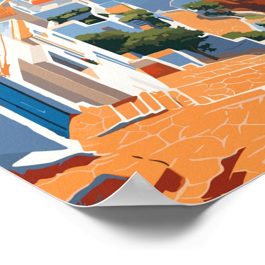 アルブフェイラポルトガルトラベルアートヴィンテージ ポスター (角)