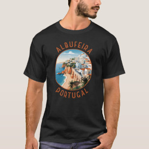 アルブフェイラポルトガルレトロ動揺してサークル Tシャツ