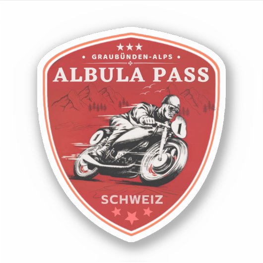 アルブラ峠 スイスアルプス バイク ツアー シール (正面)