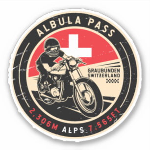 アルブラ峠 スイス オートバイ シール