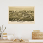 アルブルティスとロックリッジ， PAパノラママップ – 1893 ポスター (キッチン)