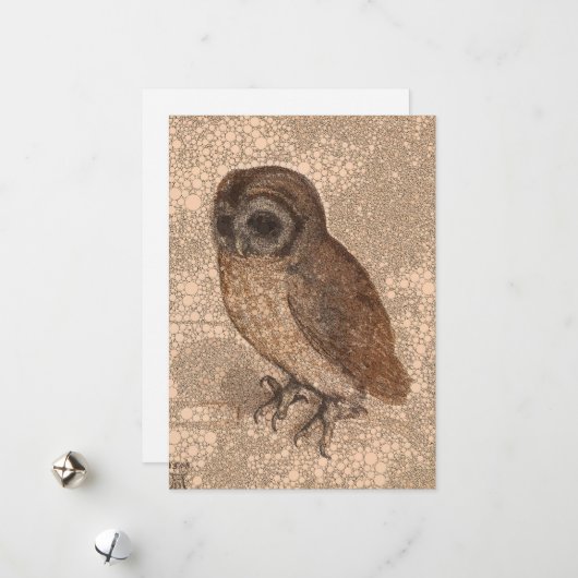 アルブレヒト・ダラーの後の小さなフクロウと無限の点 シーズンカード (正面/裏面インサイチュ)