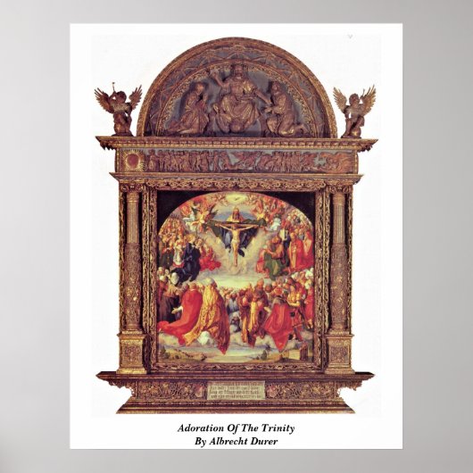 アルブレヒト・デュラーによる三位一体の崇拝 ポスター (正面)