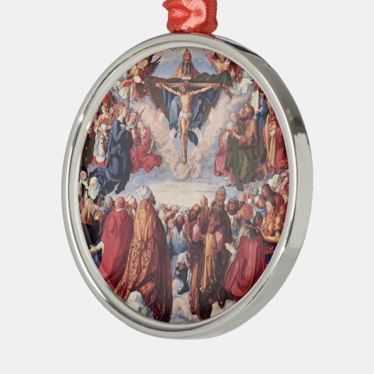 アルブレヒト・デュラーによる三位一体の崇拝， 1511 メタルオーナメント (左)