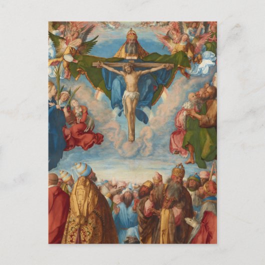 アルブレヒト・デュラーによる三位一体詳細の崇拝 ポストカード (正面)