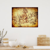 アルブレヒト・デュラーの天使を作る音楽 ポスター (キッチン)