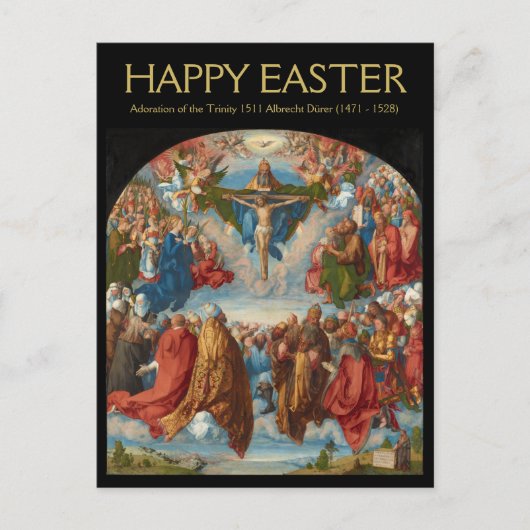 アルブレヒト・デュラー1511三位一体ポストの崇拝 ポストカード (正面)