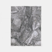 アルブレヒト・デュラー・うつ病 フリースブランケット (正面)