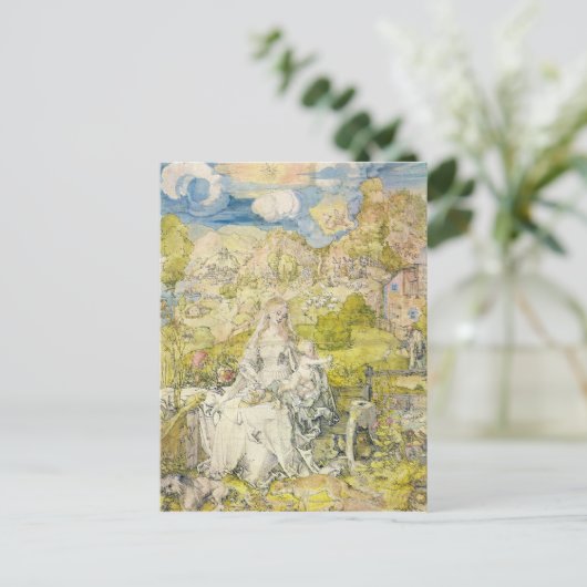 アルブレヒト・デュラー – マドンナと多くの動物 ポストカード (スタンド正面)