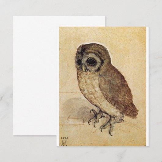 アルブレヒト・デュラー/小さなフクロウ サンキューカード (正面/裏面)