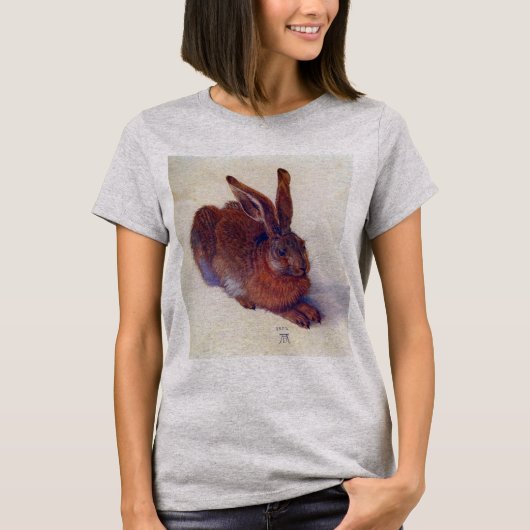 アルブレヒト・デューラーによるルネサンスの「若い野兎」ファインアート Tシャツ (正面)