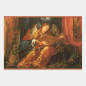 アルブレヒト・デューラーによる『バラの冠の祭り』の天使 ラッピングペーパーシート (正面3)