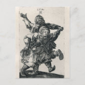 アルブレヒト・デューラーによる『踊る農夫夫婦』 ポストカード (正面)