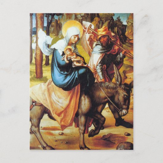 アルブレヒト・デューラー - 七つの悲しみの聖母 - 逃げる途中のキリスト ポストカード (正面)