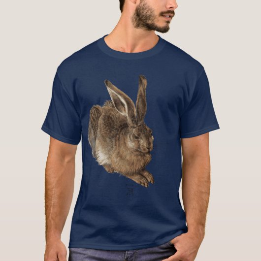 アルブレヒト・デューラー 若い兎の友達 Tシャツ (正面)