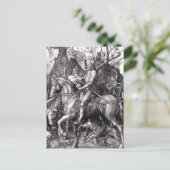 アルブレヒト・デューラー「騎士と死と悪魔」ポストカード ポストカード (スタンド正面)